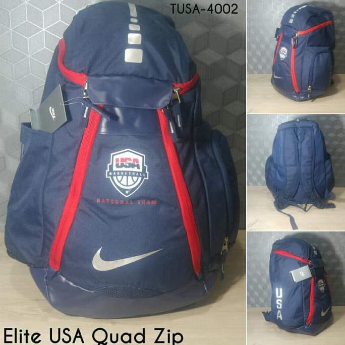 Sale Backpack / Tas Olahraga / Tas Basket Nike Hoops Elite Quad Zip Usa