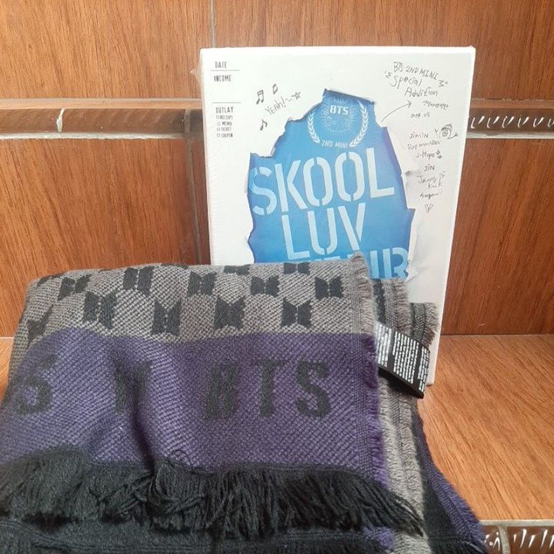 [Ready Stock/Bundle] Blanket BTS Merch Box 1 + BTS Skool Luv Affair Special Addition Album