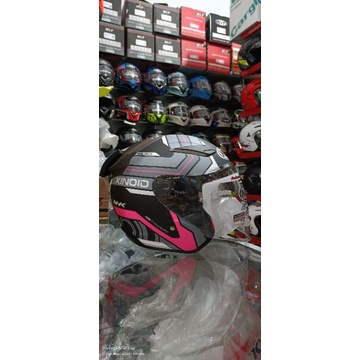 helm nhk r1 xinoid black pink doff