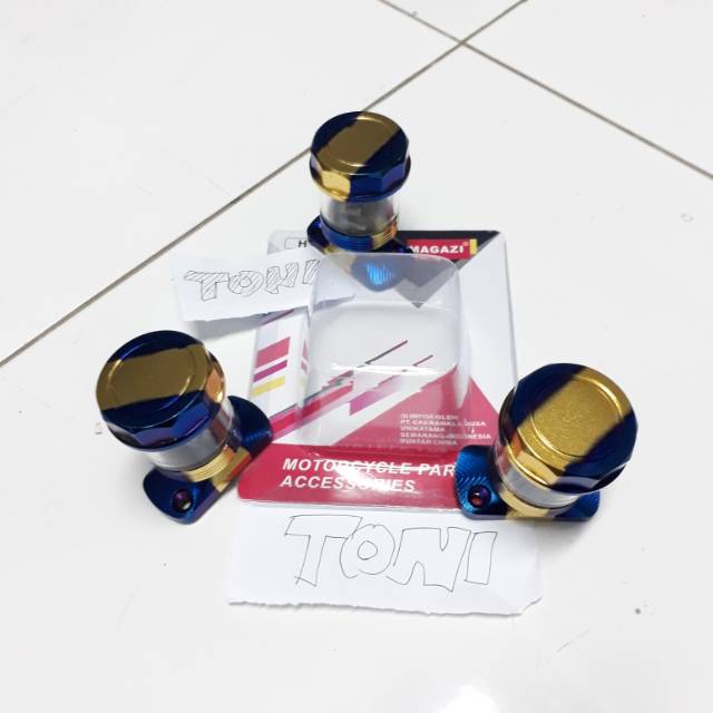 Tabung minyak master rem two tone transparan tabung minyak rem honda beat vario scoopy dll