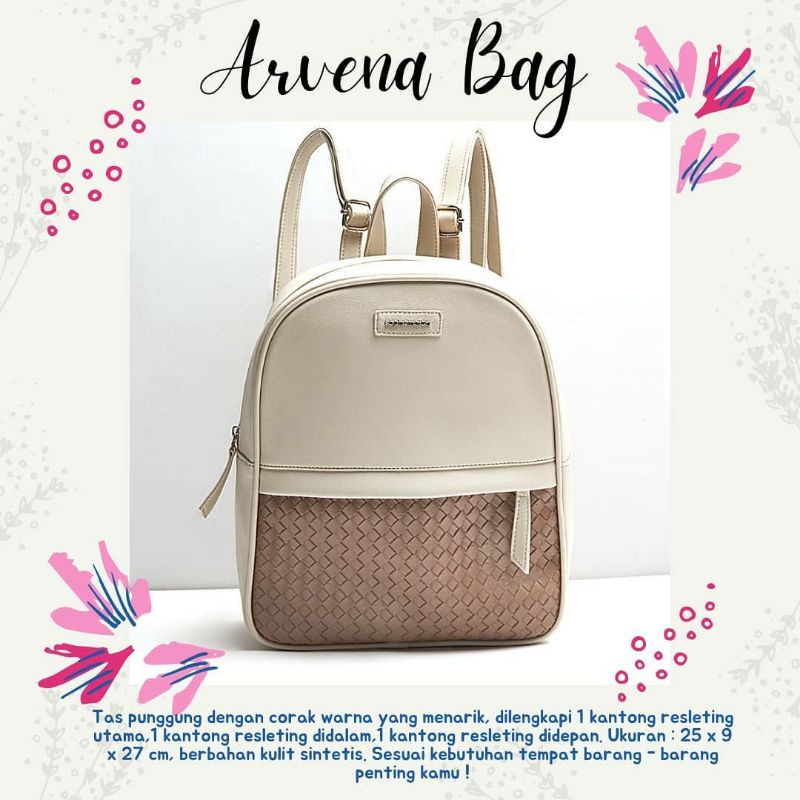 TAS RANSEL ARVENA TAS PUNGGUNG WANITA TAS SEKOLAH WANITA ORI SOPHIEPARIS PROMO SHOPEE