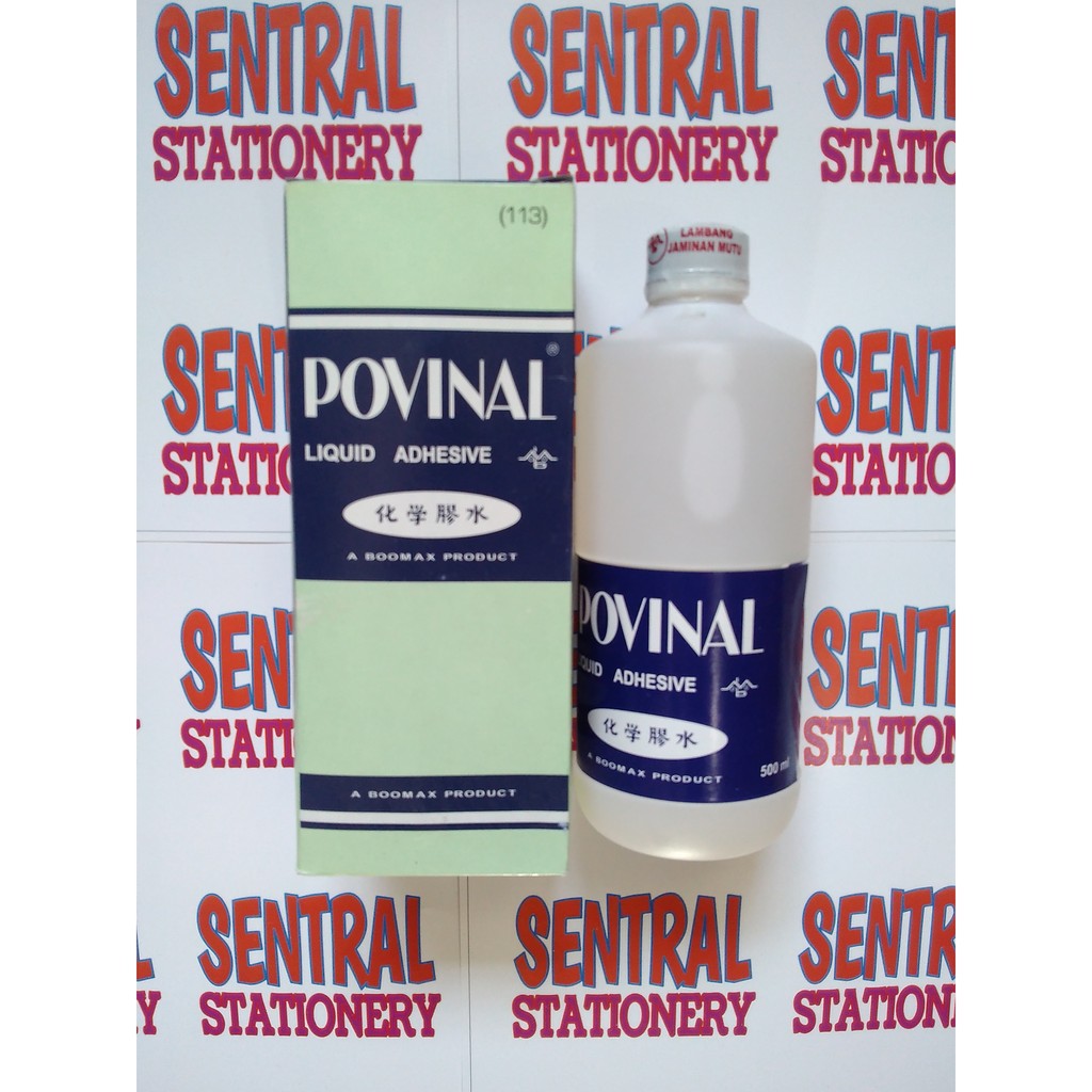 

(FREE ONGKIR turun harga) lem untuk bahan slime povinal liquid adhesive lem kertas 500 ml no 113