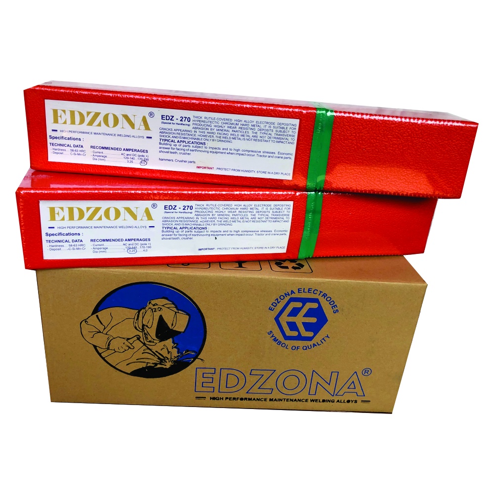 Kawat Las hardfacing | Edzona - 270 | 58 - 63 HRC| Diameter 3,25 & 4,0 mm