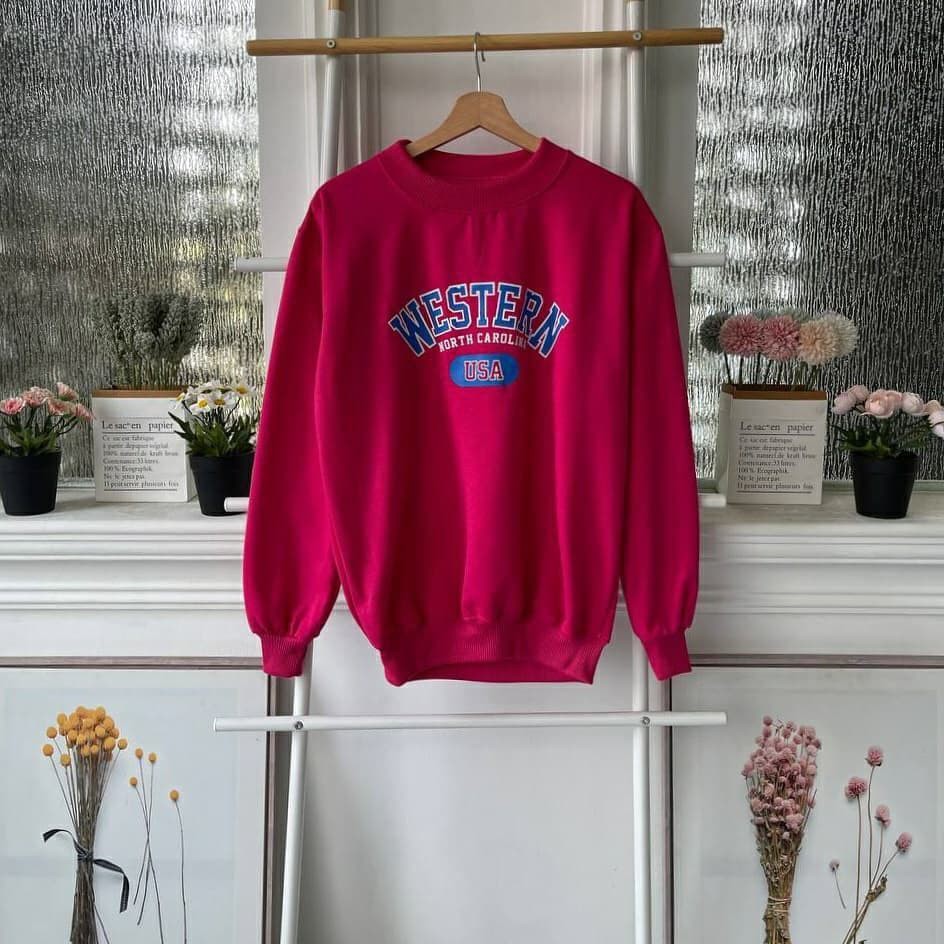 Nara Grosir - Western Sweater l Sweater Polos l Sweater Pria dan Wanita