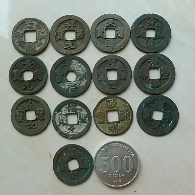 Koin Kepeng Gobog China Dinasti Song Utara Set 13pcs