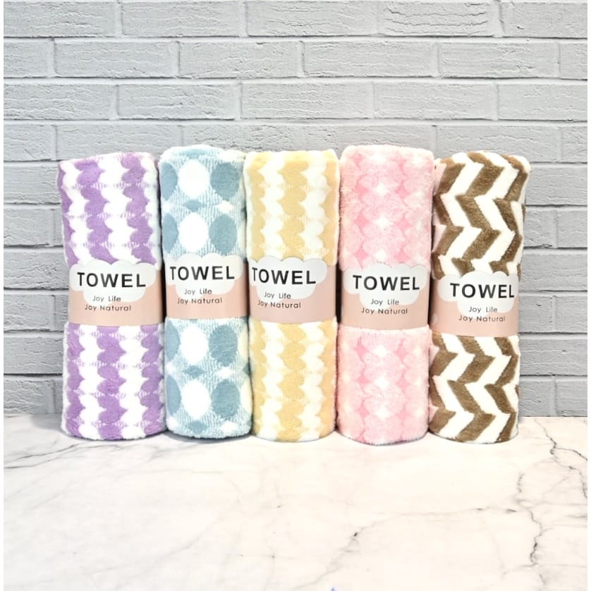 12.12 TEBUS MURAH 1 PCS  HANDUK MICROFIBER DEWASA UK 70 X 140 CM NEW MOTIF