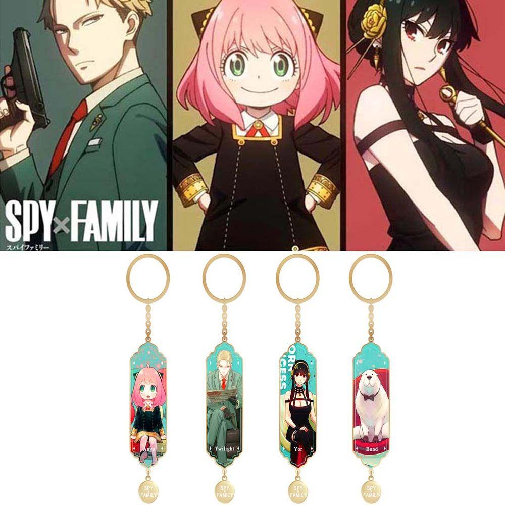 QUINTON Anime SPY X FAMILY Keyring Anime Anime Perhiasan Gantungan Kunci Tempat Yor Forger Loid Loyor Key Chain