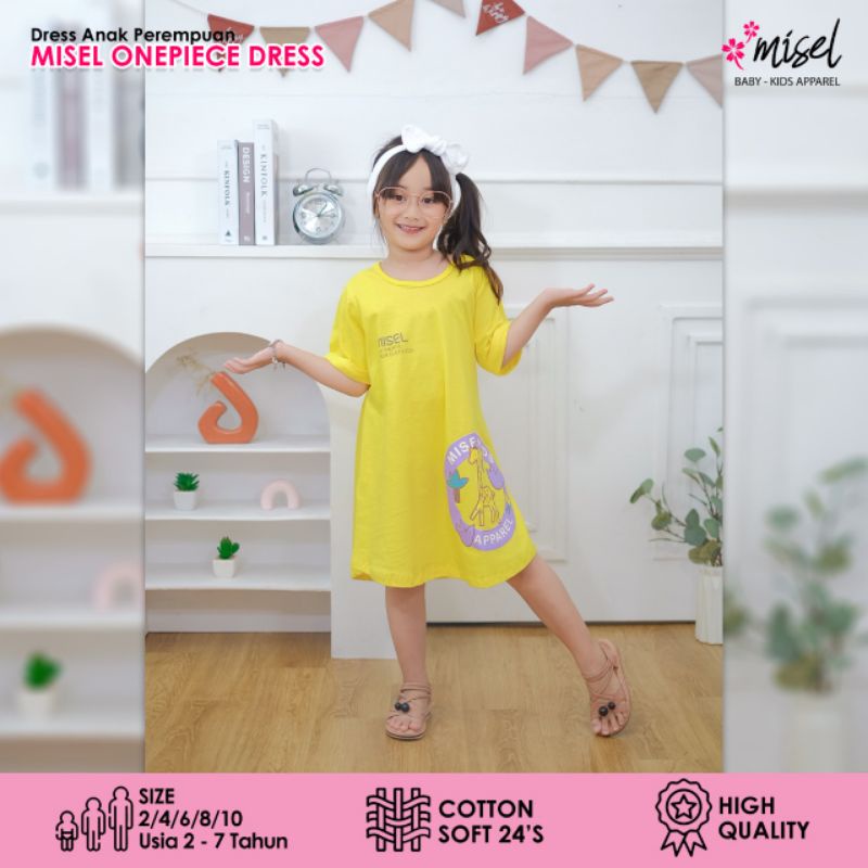 Kaos dress terusan katun anak perempuan terbaru / baju tunik t'shirt misel catton motif lucu vareasi