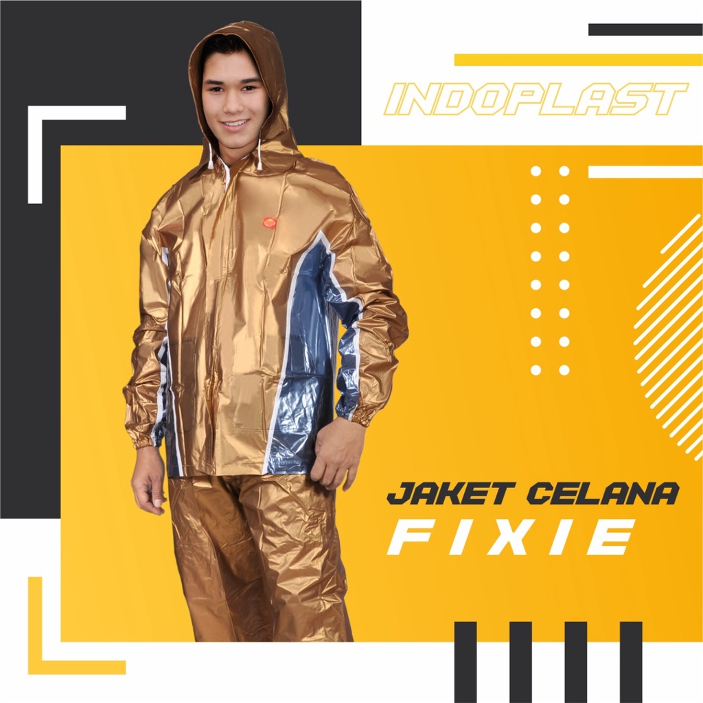 Jas Hujan Pria Dewasa Mantel Hujan Setelan Jaket Celana