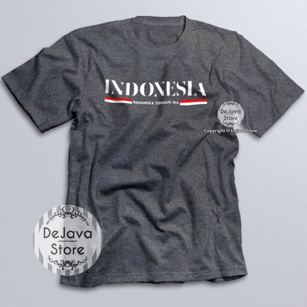 Kaos Distro Indonesia Bhinneka Tunggal Ika Baju Agustus Cotton Combed 30s Unisex Premium | 4385-0