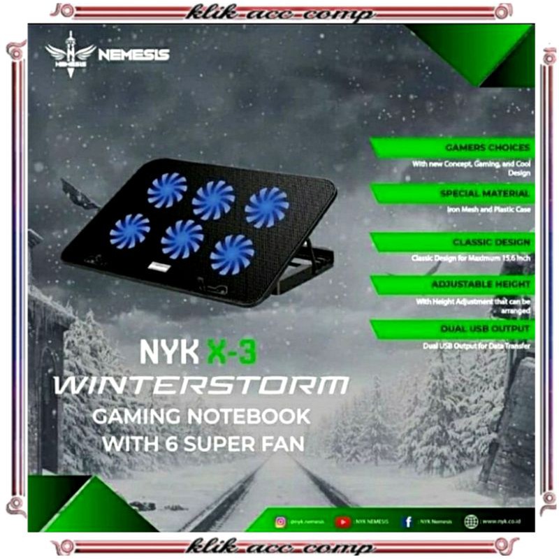 cooler NYK NEMESIS X3 6fan/Cooling pad X3 Gaming