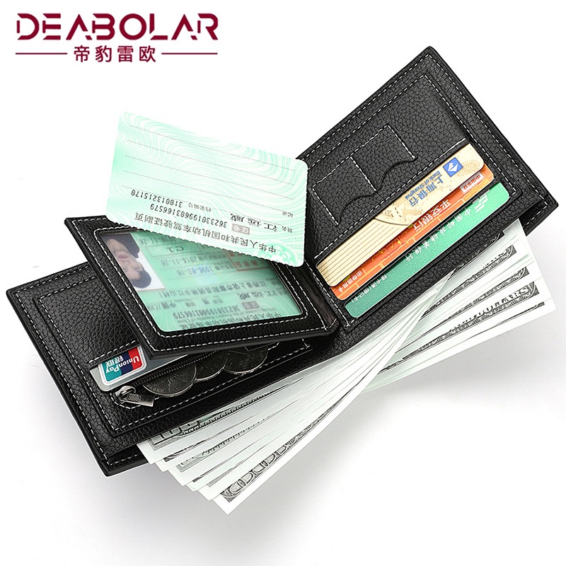 DOMPET LIPAT IMPORT PRIA KULIT ORIGINAL DEABOLAR HITAM PREMIUM DARWIN WA531B5 BRANDED DISTRO COWOK KARTU KECIL MINI PENDEK LAKI KEREN MURAH SIMPLE TIPIS POLOS BATAM