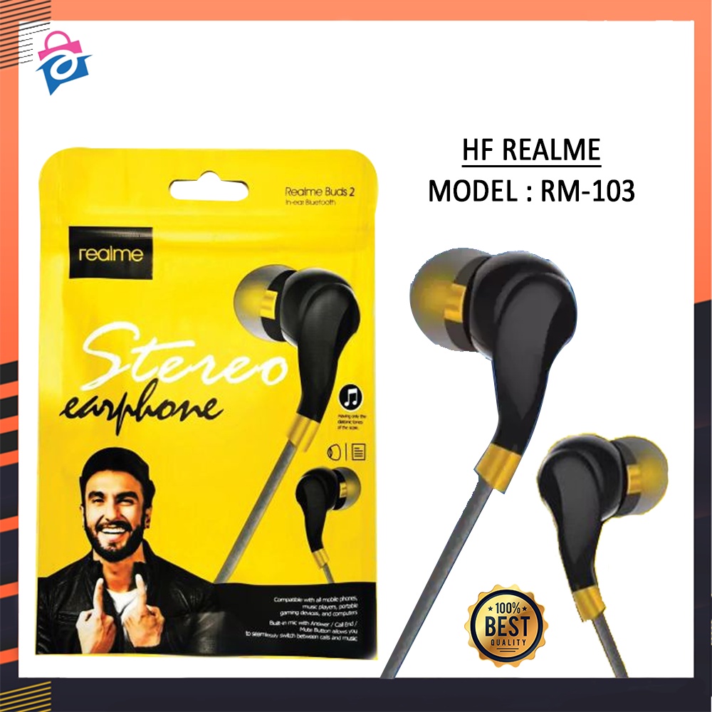 [AK ACC] HANDSFREE/HEADSET/EARPHONE REALME BUDS 2 MODEL RMA-103 STEREO EARPHONE + MIC SUARA MANTUL