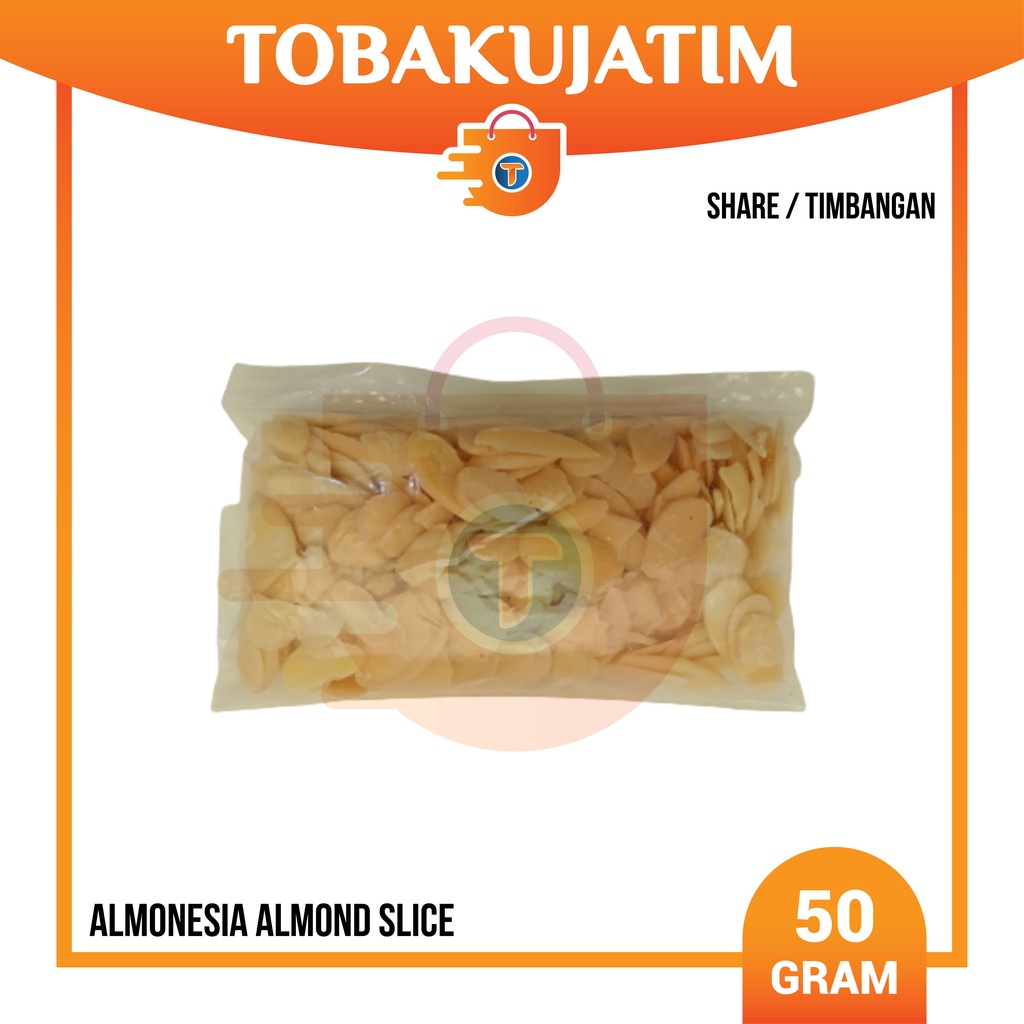 

ALMOND SLICE iris mentah 50 gr CUP