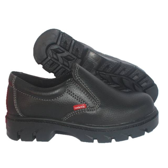 Sepatu Safety Kulit Sapi Asli KITCHEN KANTOR Proyek Pabrik Kerja Dapur  fantofel King Kickers MURAH Slip On Safety Shoes