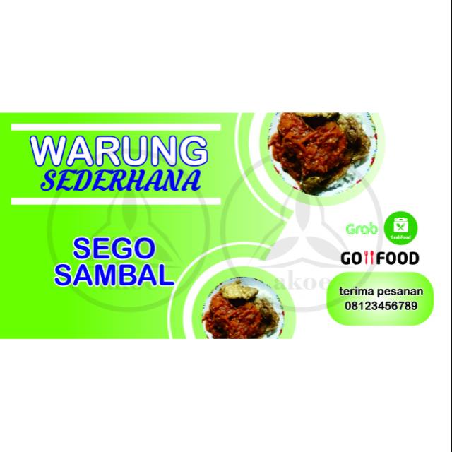 Spanduk Warung  Makanan desain  banner kekinian 