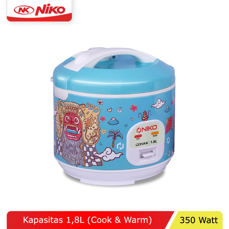 Rice Cooker Niko GOHAN Culture 1.8Liter - Penanak Nasi Serba Guna - Series Terbaru