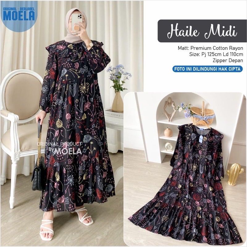 Gamis Midi Rayon Viscose