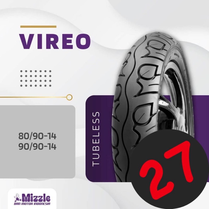 Ban Motor MIZZLE Vireo 80/9014 Tubeless Matic Beat Vario Mio