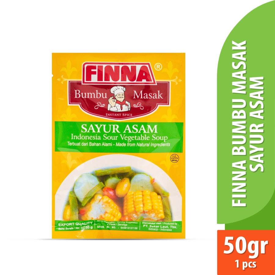 BUMBU MASAK SAYUR ASAM FINNA 50GR SACHET HALAL