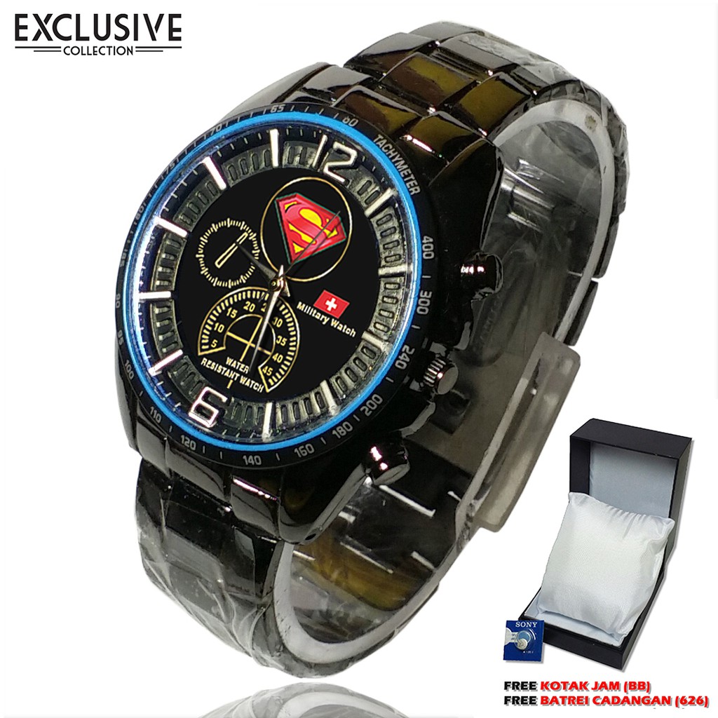 (Istimewa ) Jam SUPERMAN NEW Rantai Sport