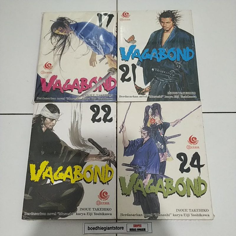 Komik Vagabond 17, 21, 22, 23, 24, 27, 30, 31, 32, 33, 36, segel, TSq