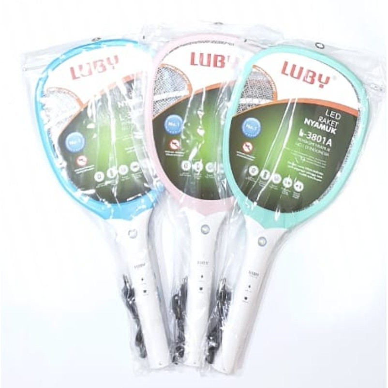 Raket Nyamuk Luby + Senter 1 Led L3801A ~ L3835A