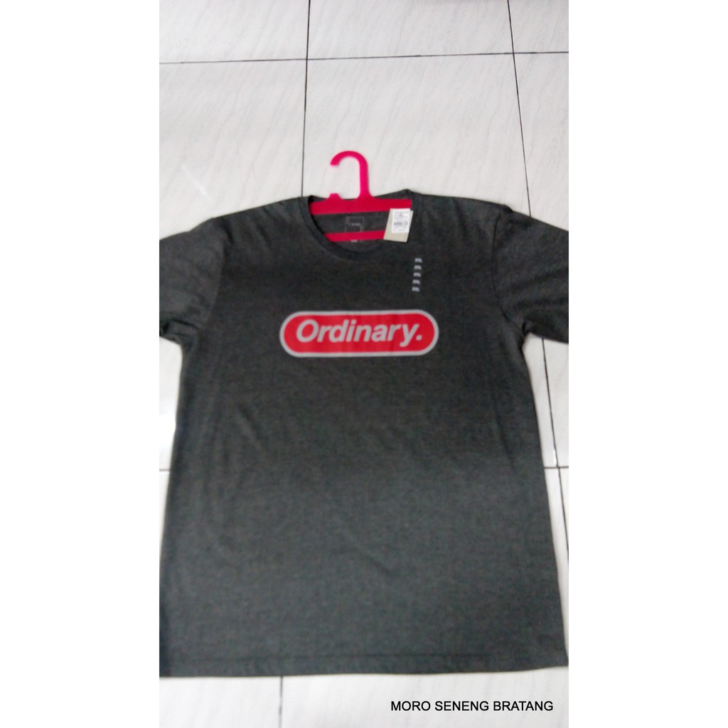 Kaos OBLONG lengan pendek pria dewasa T zone JUMBO sz 3XL abu ORDINARY