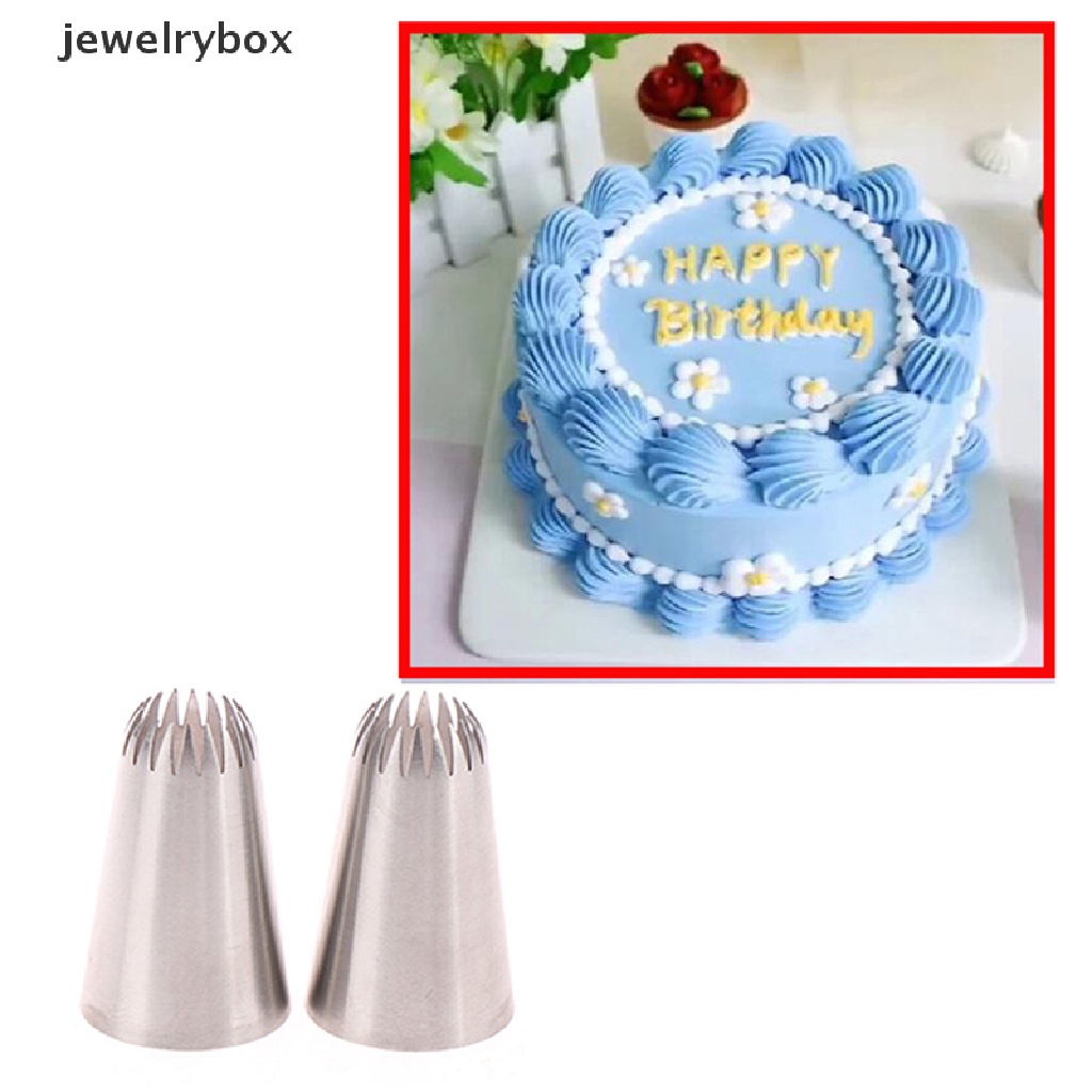 Kotak Perhiasan D66 #18 Ujung Mulut Pipa Icing Desain Bintang Terbuka Bahan Stainless Steel Untuk Dekorasi Kue