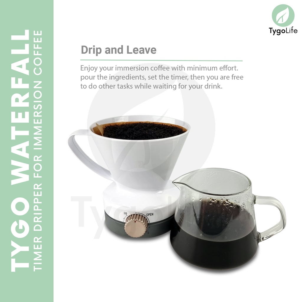 TYGO WATERFALL V60 TIMER CLEVER DRIPPER FOR IMMERSION COFFEE