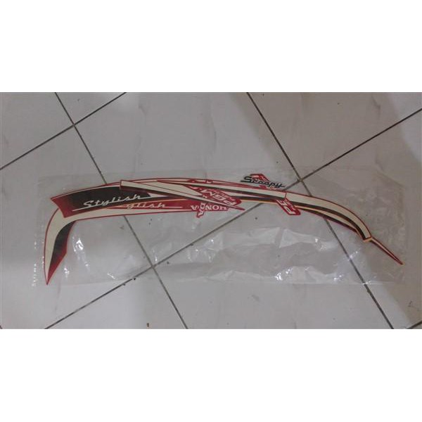 Striping Body Scoopy FI Stylish Merah
