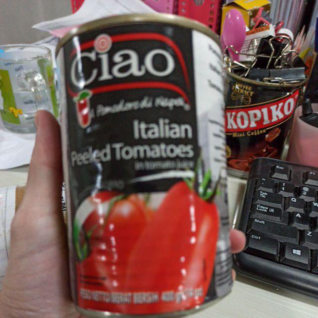 Ciao Italian Peeled Tomatoes/Tomat Kupas/Tomat Kaleng 400gr Shopee