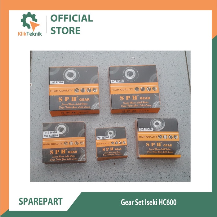 Gear set Iseki HC600 SPH (6pcs)