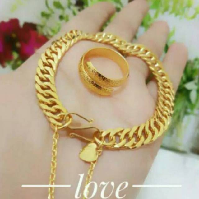 Xuping gelang cincin lapis 24k