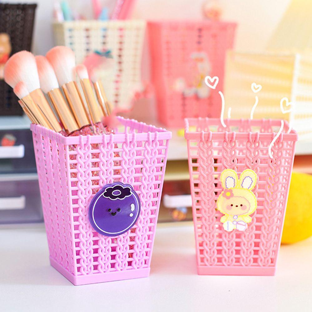 Tempat Pulpen Nanas New Makeup Brush Storage Kotak Pensil Perlengkapan Alat Tulis Kantor Desktop Organizer