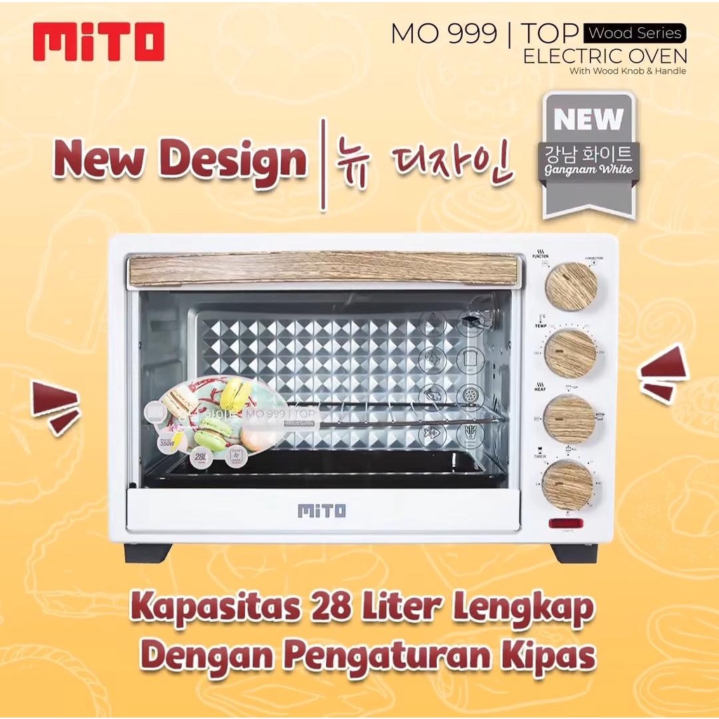 (COD) OVEN MITO MO-999 - Oven low watt MO 999/ MO999 OVEN LISTRIK [GARANSI RESMI] TERMURAH