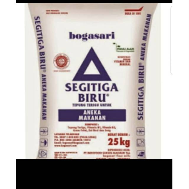 

TEPUNG TERIGU SEGITIGA BIRU 25 KG GOJEK OR GRAB ONLY