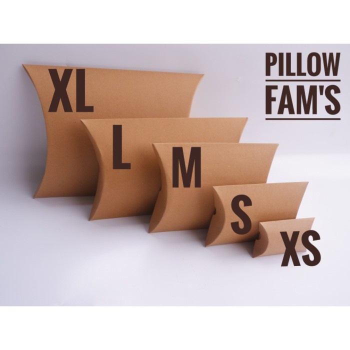 

BAYAR DITEMPAT PROMOSI HARGA 10pcs PILLOW BOX KRAFT MEDIUM Packaging Paperbag M Kraft