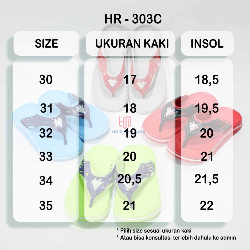 SANDAL JEPIT ANAK RINGAN DIPAKAI HENGRUN BAHAN EVA 30 - 35