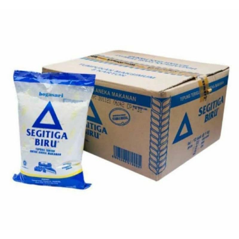 HD Management Tepung Terigu Bogasari / Cakra Kembar Segitiga biru 1kg/500gr