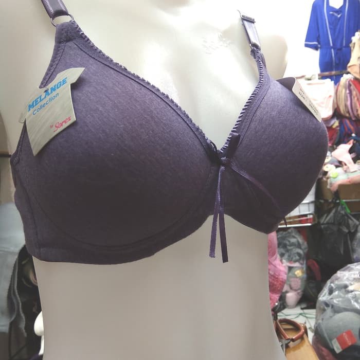 Bra Wanita Sorex 11106 | Bra Tanpa Kawat Busa Tipis Model Melange Full Cup