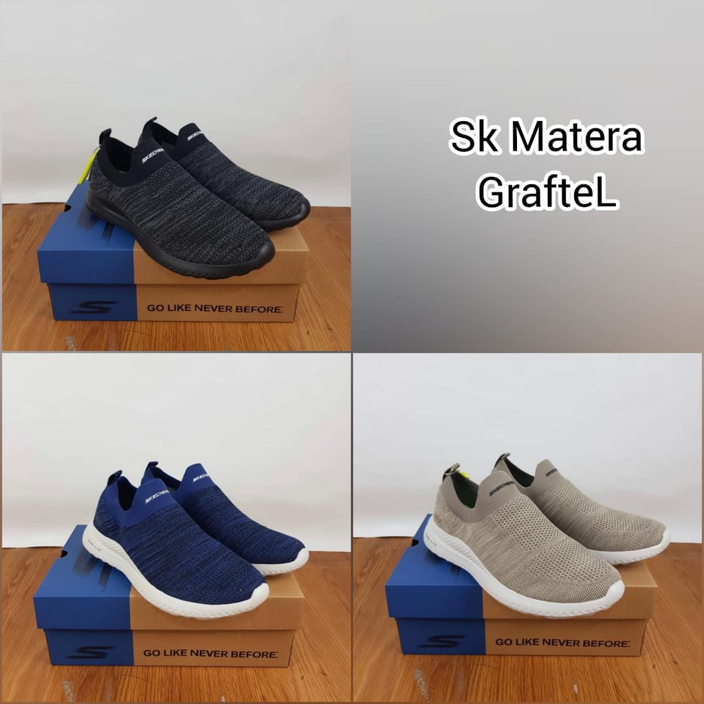 Skechers Matera Graftel / Sepatu Pria / Skechers Pria / Sepatu Skechers Pria / Sepatu Slip On Pria