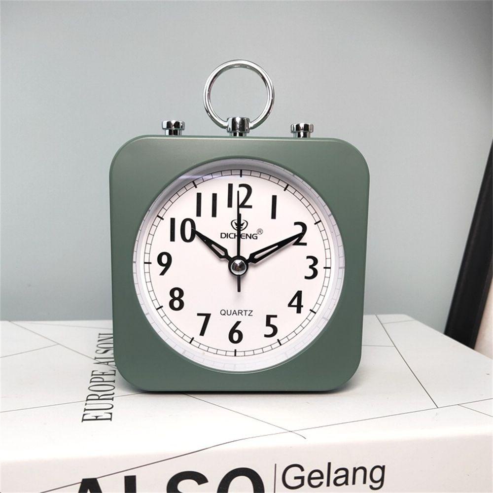 Solighter Jam Weker Bulat Persegi Meja Kreatif Samping Tempat Tidur Stylish Hias Modern Simple Snooze Alarm Clock