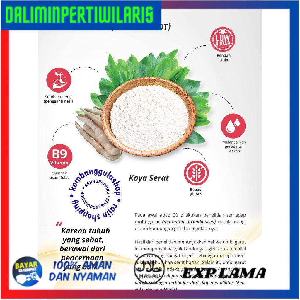 

✨BISA BAYAR DI TEMPAT✨ Oriflakes sereal umbi garut diabetes maag gerd asam lambung minuman