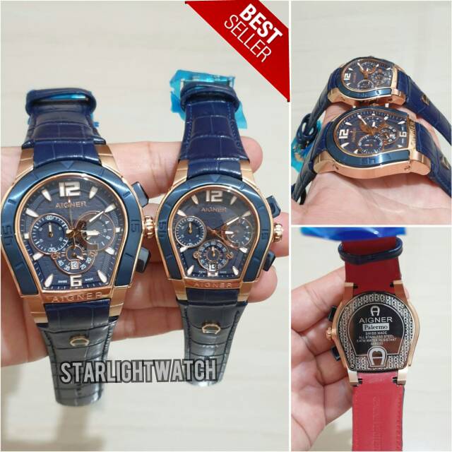 JAM TANGAN AIGNER PALERMO CRONO COUPLE ROSEGOLD