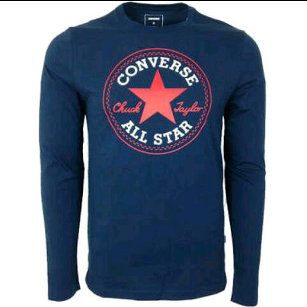 Ready Stok KAOS PRIA BIG SIZE LENGAN PANJANG CONVERSE ALL STAR Diskon