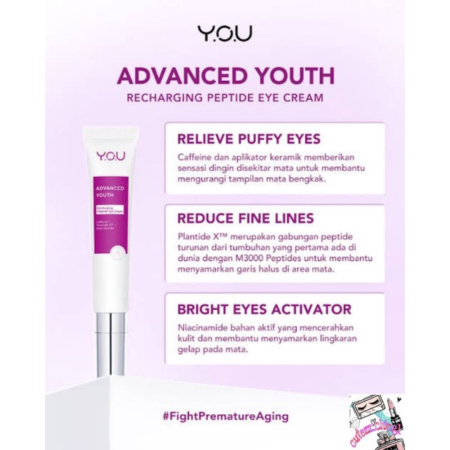 ☃️Cutezz_Ching1☃️YOU Advanced Youth Recharging Eye Cream 15g