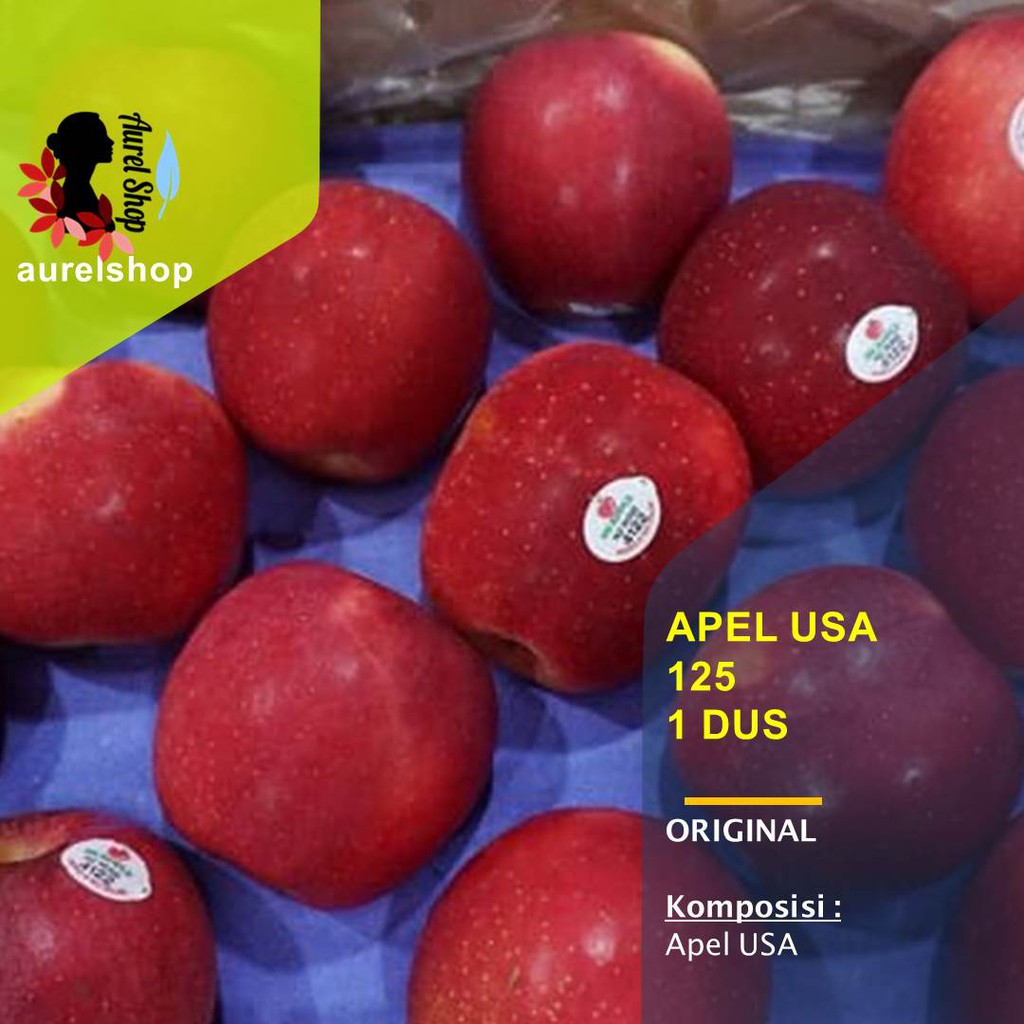 

Buah Apel USA 125 kemasan kardus 20 kg