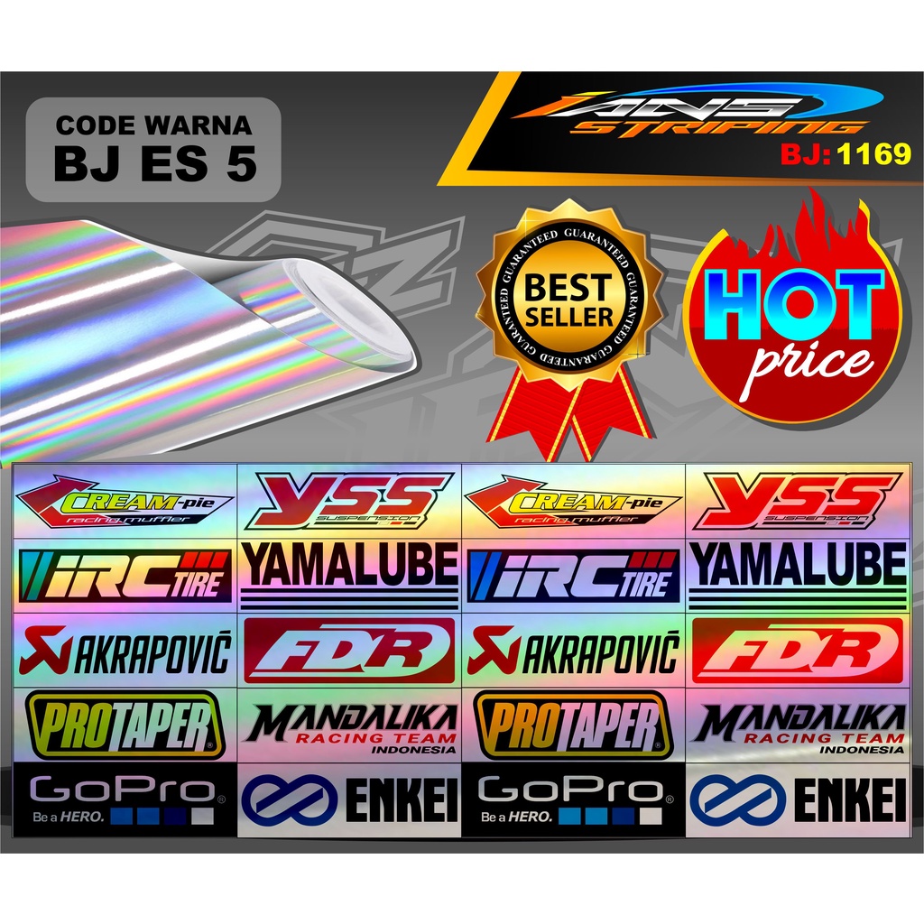 STIKER HOLOGRAM RACING / STIKER SPONSOR HOLOGRAM / STICKER MOTOR