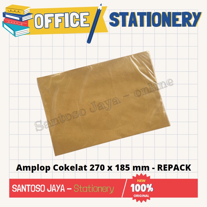 

Amplop Coklat 1/2 Folio - Envelope 270 x 185 mm REPACK